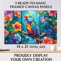 ArtSkills® Brilliant Art Parrot Paradise Stretched Canvas Diamond Painting Kit