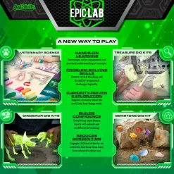 ArtSkills® Epic Lab Dinosaur Fossil Dig Kit with Glow in the Dark Dino Skeletons