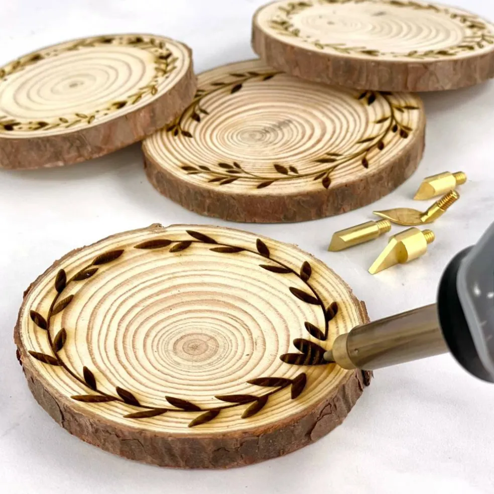ArtSkills® 55 Piece Beginners Wood Burning Kit with Wood Rounds