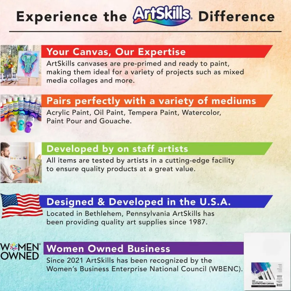 ArtSkills® Stretched Painting Canvas, 2ct.