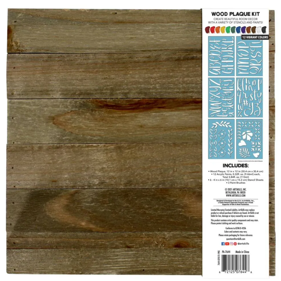 ArtSkills® Wood Pallet Plaque Painting Kit