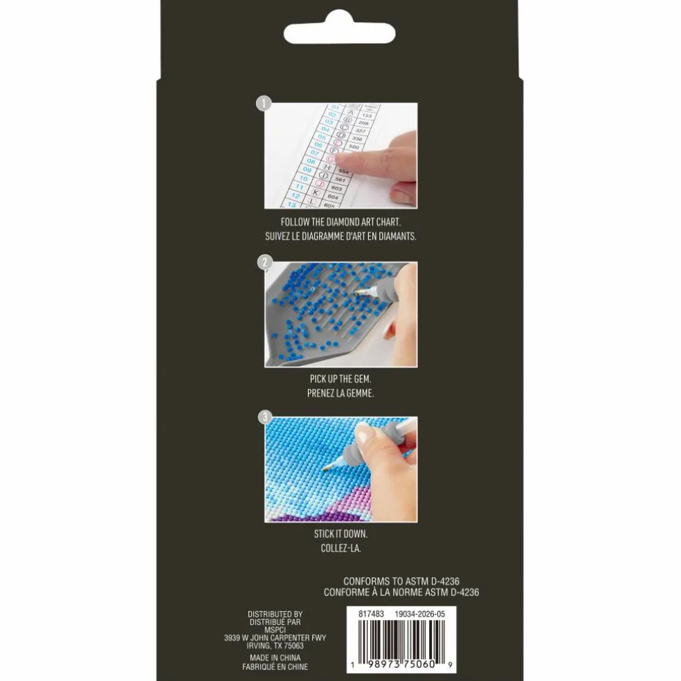 Artsy Flowers 3-Piece Diamond Art Bookmark Kit by Make Market®
