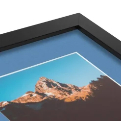 ArtToFrames Collage Photo Picture Frame with 3 - 5x5 inch Openings, Framed in Black with Over 62 Mat Color Options and Regular Glass (CSM-3926-95)