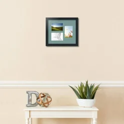 ArtToFrames Collage Photo Picture Frame with 3 - 4x6 inch Openings, Framed in Black with Over 62 Mat Color Options and Regular Glass (CSM-3926-389)