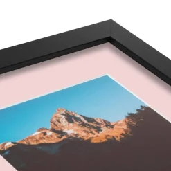 ArtToFrames Collage Photo Picture Frame with 4 - 5x7 inch Openings, Framed in Black with Over 62 Mat Color Options and Regular Glass (CSM-3926-2153)