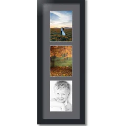 ArtToFrames Collage Photo Picture Frame with 3 - 5x7 inch Openings, Framed in Black with Over 62 Mat Color Options and Plexi Glass (CSM-3926-138)