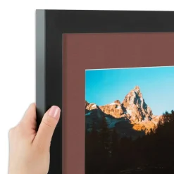 ArtToFrames Collage Photo Picture Frame with 4 - 4x6 inch Openings, Framed in Black with Over 62 Mat Color Options and Regular Glass (CSM-3926-2)