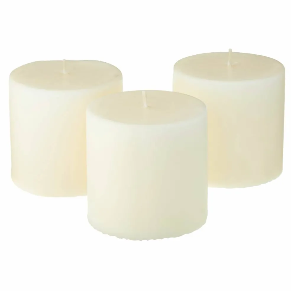 Ashland® Basic Elements™ Ivory Pillar Candle, 3 Pack