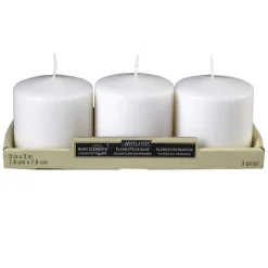 Ashland® Basic Elements™ White Pillar Candle, 3 Pack