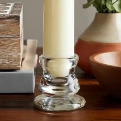 Ashland® Chunky Glass Taper Candle Holder