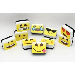 Ashley Productions Emotion Icons Non-Magnetic Mini Whiteboard Erasers, 10ct.