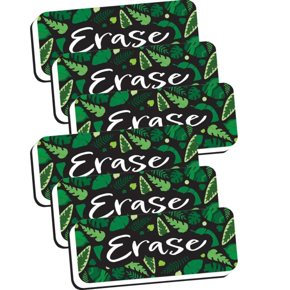 Ashley Productions Greenery Magnetic Whiteboard Erasers, 6ct.