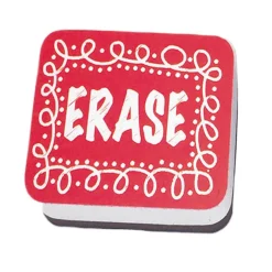 Ashley Productions Non-Magnetic Mini Chalk Loop Whiteboard Erasers, 3 Packs of 10