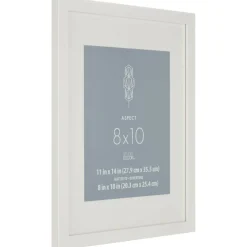 Aspect White Narrow Frame With Mat by Studio Décor®