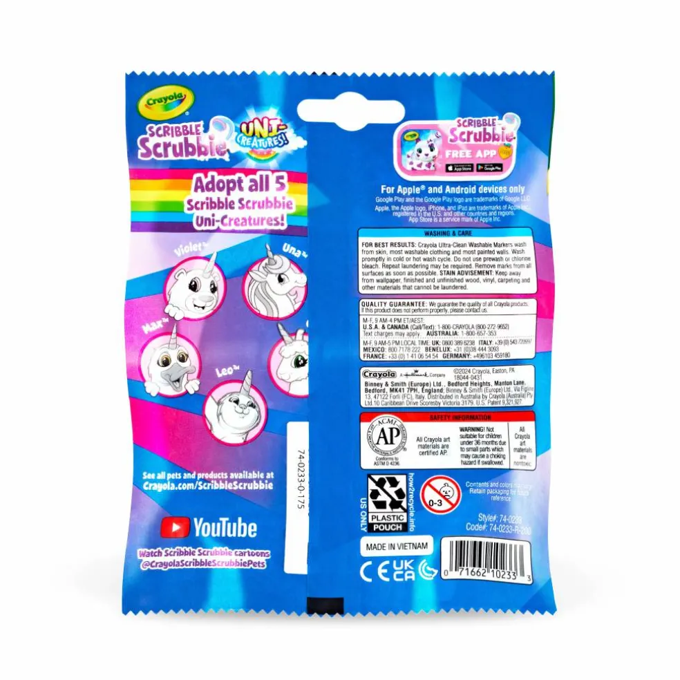 Assorted Crayola® Scribble Scrubbie® Uni-Creature, 1pc.