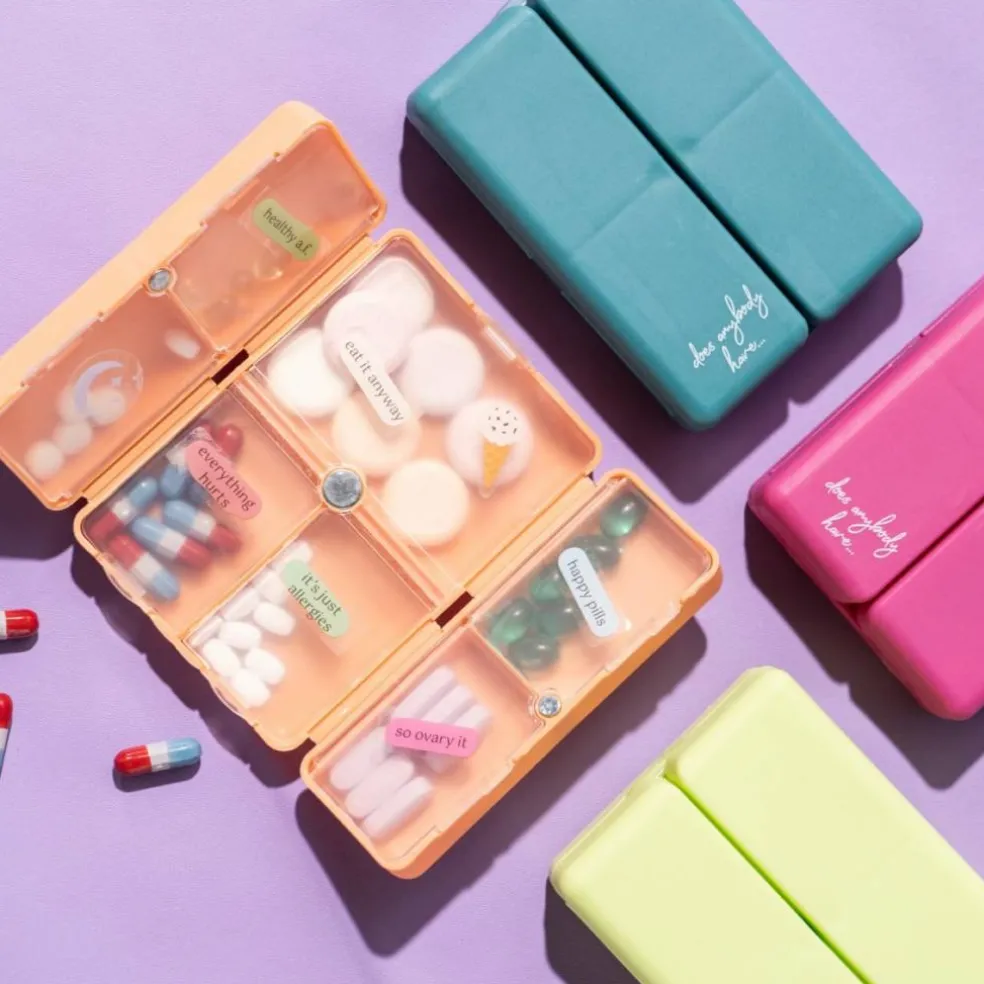 Assorted Crush™ Everything's Fine Pill & Vitamin Case, 1pc.