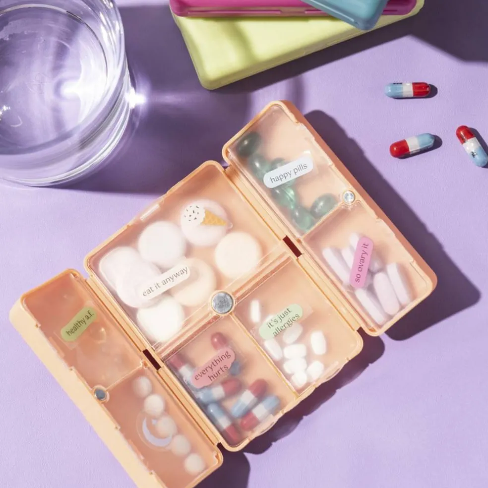 Assorted Crush™ Everything's Fine Pill & Vitamin Case, 1pc.