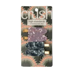 Assorted Crushâ„¢ High Standards Creaseless Hair Clips, 4pc.