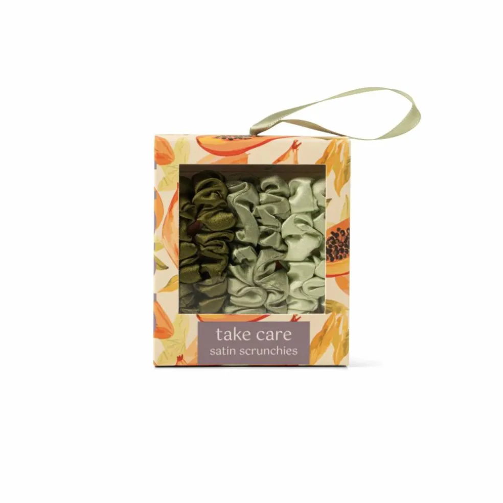 Assorted Crush™ Take Care Satin Scrunchies, 6pc.