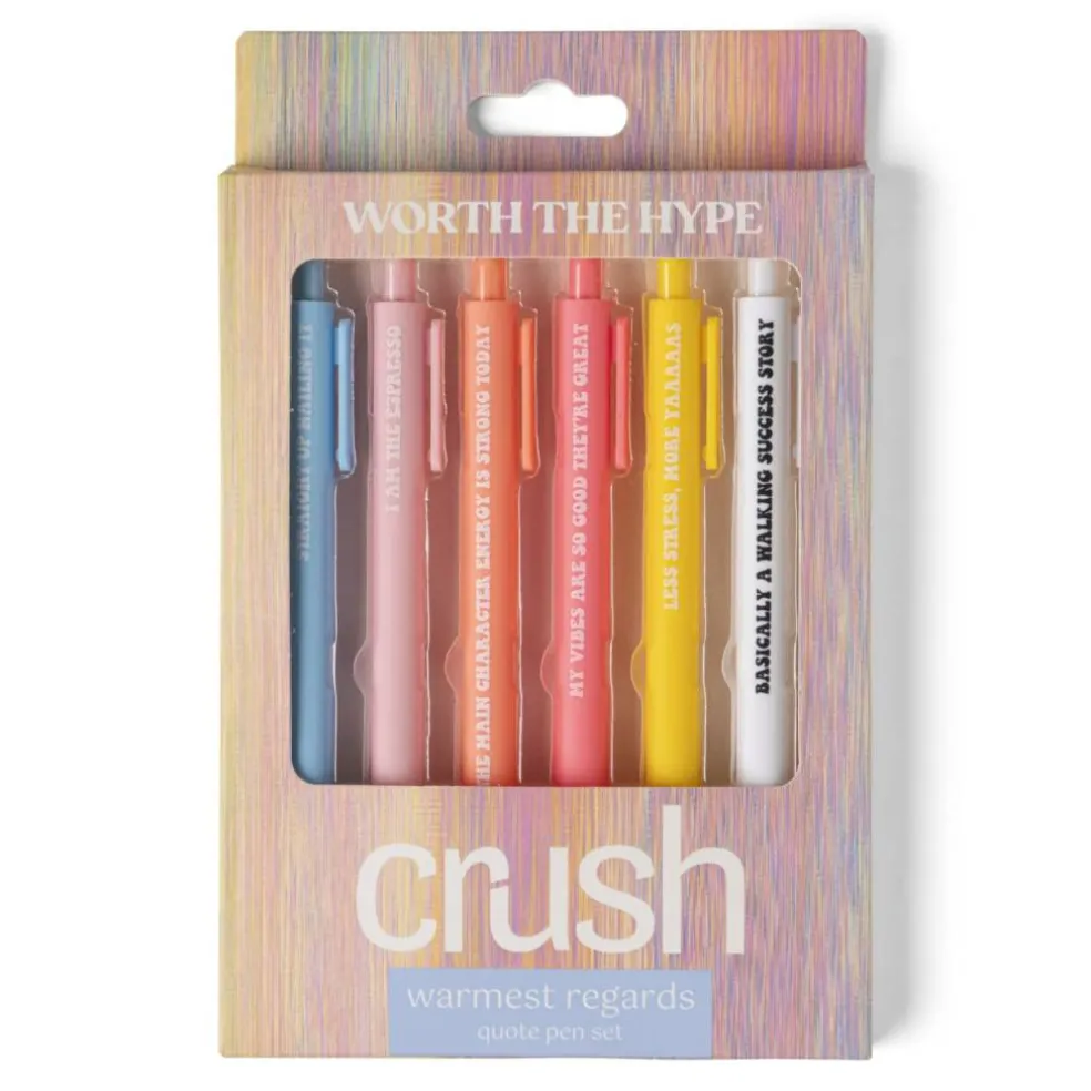 Assorted Crush™ Warmest Regards Quote Pen Set, 6pc.