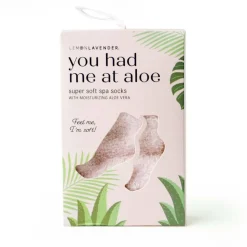 Assorted Lemon Lavender You Had Me at Aloe Super Soft Spa Socks, 1pc.