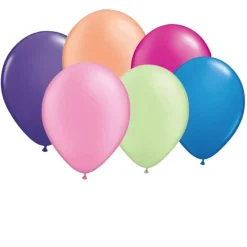 Assorted Neon Colors, 11″ Balloons – 100 Balloons/Bag