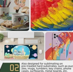 A-SUB Sublimation Paper for DIY Unique Christmas Gifts Compatible with Inkjet Printer which Match Sublimation Ink