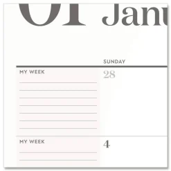 AT-A-GLANCE 21.75 in. x 17 in. 12-Month (Jan-Dec): 2026 WorkStyle Monthly Desk Pad Calendar - White Sheets, Teal Headband/Clear Corners