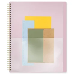 AT-A-GLANCE 13-Month: Jan 2026 to Jan 2027 11 in. x 9.38 in. Harmony Weekly/Monthly Poly Planner - Pink Cover