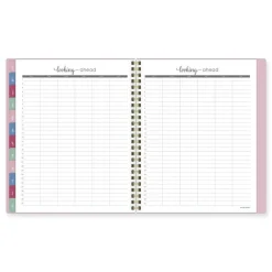 AT-A-GLANCE 13-Month: Jan 2026 to Jan 2027 8.81 in. x 7.88 in. Harmony Weekly/Monthly Poly Planner - Pink Cover