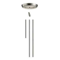 Atlas Lighting and Home 3-Piece Extension Rod Kit - 12" - Satin Nickel Finish