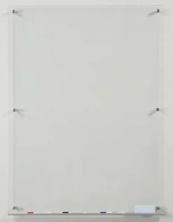 Audio-Visual Direct Clear Glass Dry-Erase Board Set - Includes Hardware & Marker Tray