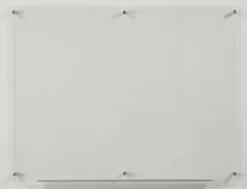Audio-Visual Direct Clear Glass Dry-Erase Board Set - Includes Hardware & Marker Tray