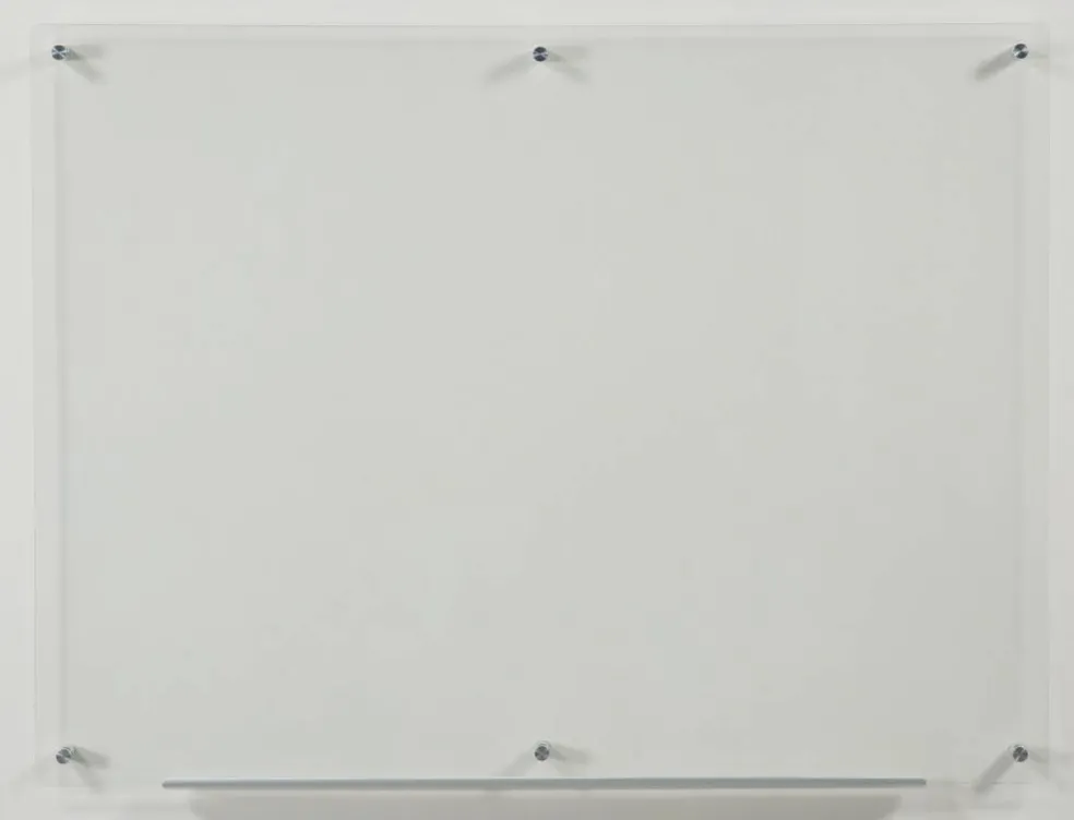 Audio-Visual Direct Clear Glass Dry-Erase Board Set - Includes Hardware & Marker Tray