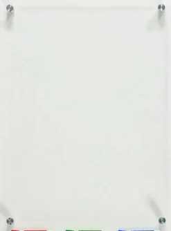 Audio-Visual Direct Clear Glass Dry-Erase Board Set - Includes Hardware & Marker Tray