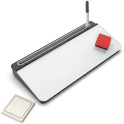 Audio-Visual Direct - Glass Desktop Computer Keyboard Whiteboard Notepad Set
