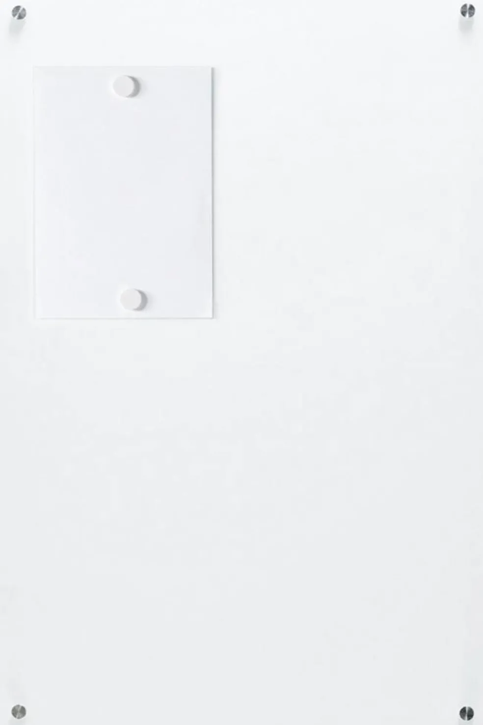 Audio-Visual Direct Magnetic Ultra White Glass Dry-Erase Board Set Includes Magnets, Hardware & Marker Tray