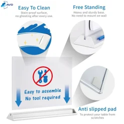 Audio-Visual Direct Magnetic Desktop Memo White Board Planner for Reception & Office
