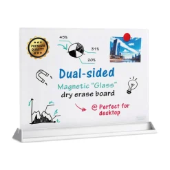 Audio-Visual Direct Magnetic Desktop Memo White Board Planner for Reception & Office