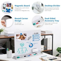 Audio-Visual Direct Magnetic Desktop Memo White Board Planner for Reception & Office