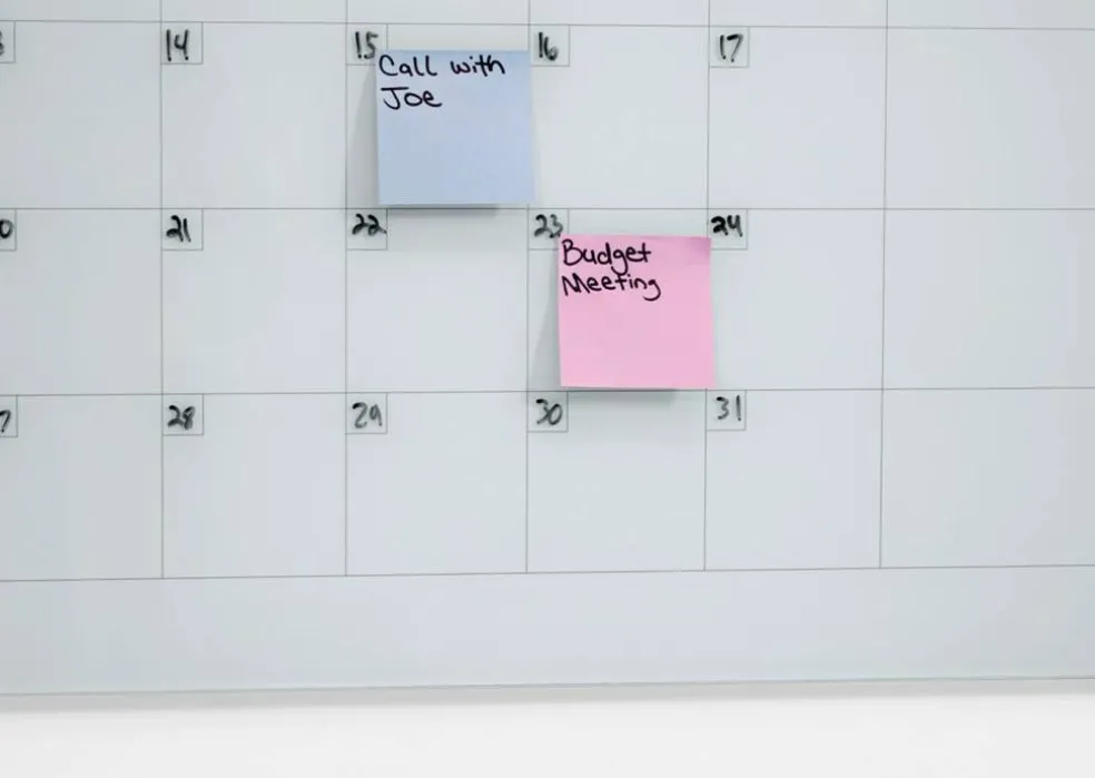 Audio-Visual Direct Magnetic Calendar Glass Dry Erase Board Set - Monthly Planner