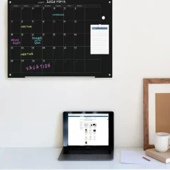 Audio-Visual Direct Magnetic Glass Weekly Calendar & Planner Dry-Erase Board Set