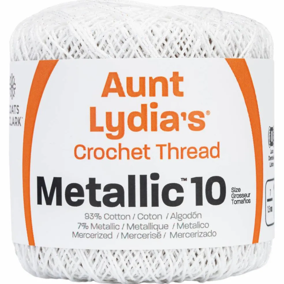 Aunt Lydia's® Metallic Cotton Crochet Thread