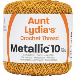 Aunt Lydia's® Metallic Cotton Crochet Thread