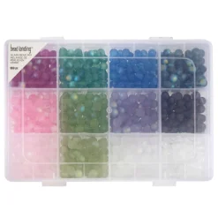 Aurora Borealis Glass Bead Mix, 8mm by Bead Landing™