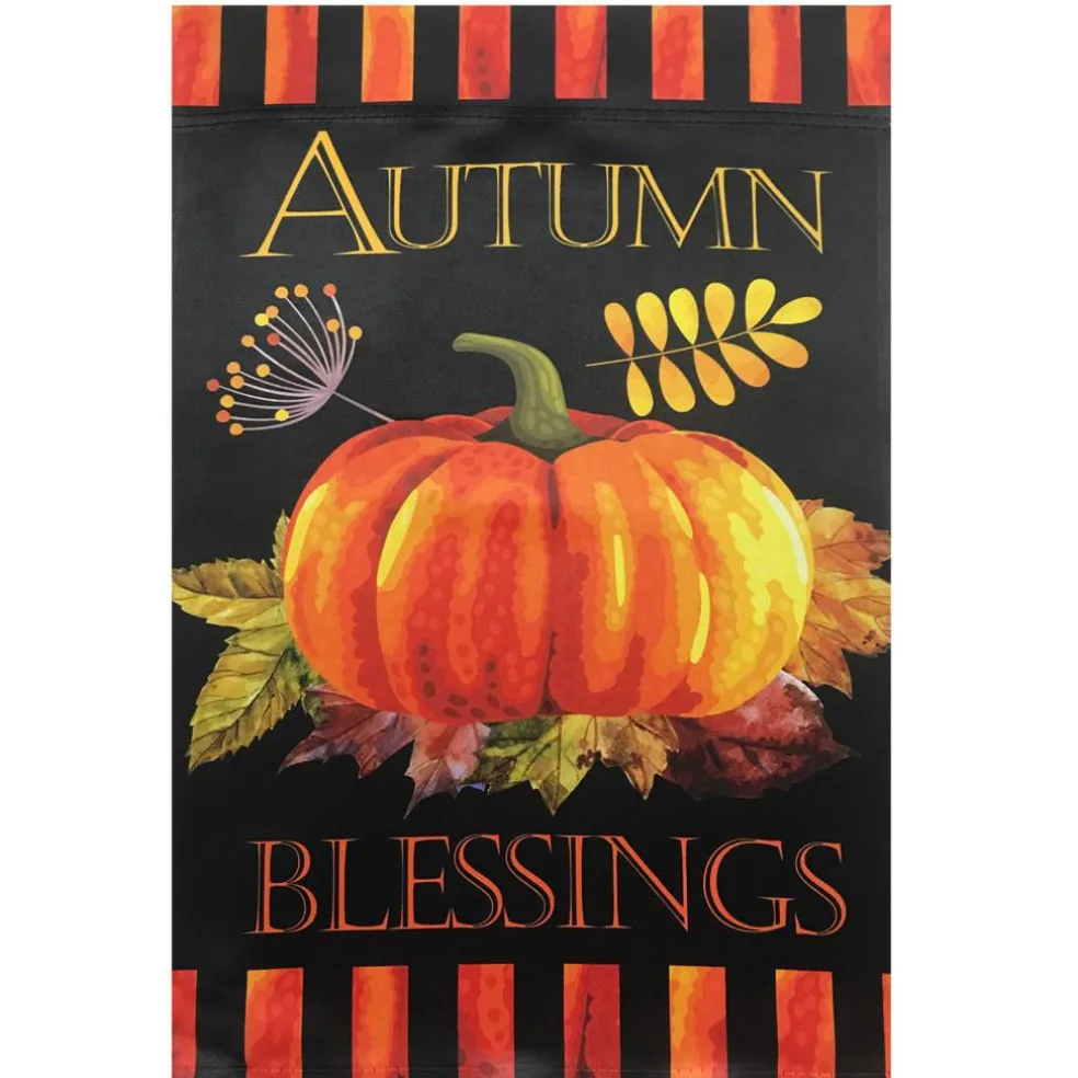 40" Autumn Blessings & Pumpkin Garden Flag