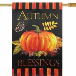 40" Autumn Blessings & Pumpkin Garden Flag