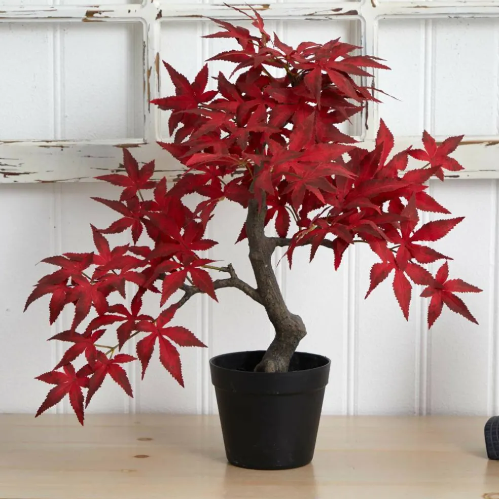 20" Autumn Maple Bonsai Artificial Tree