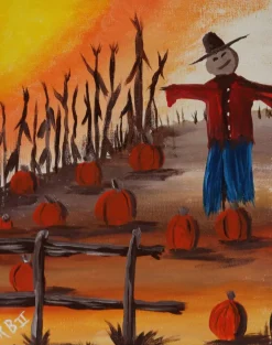Autumn Paint Kit - Stanley's Pumpkin Patch Acrylic Painting Kit and Video Lesson, Autumn Craft, Scarecrow Painting, Pumpkin Craft, Paint Party, Paint At Home