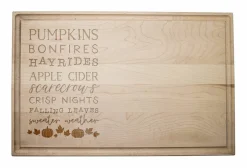 17" Autumn Things Maple Cutting Board
